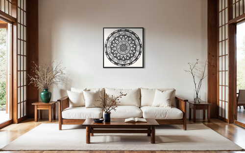 Framed Canvas Mandala | THE ART OF RETURNING HOME